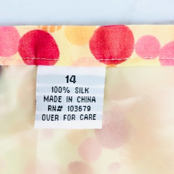 NWT La Rue 39 100% Silk Skirt 14 - Picture 8 of 10